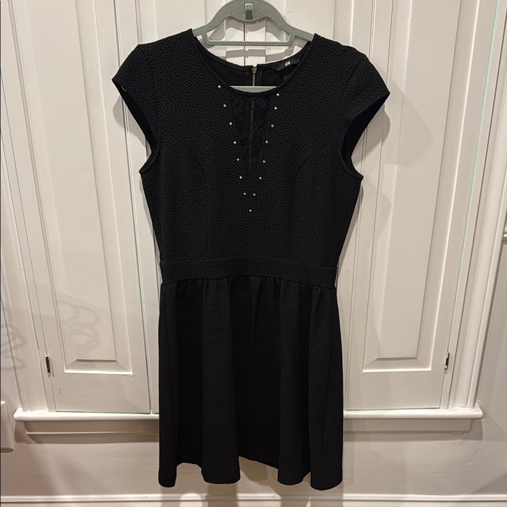 BOGO! H&M Elegant Black Dress with Stud Details